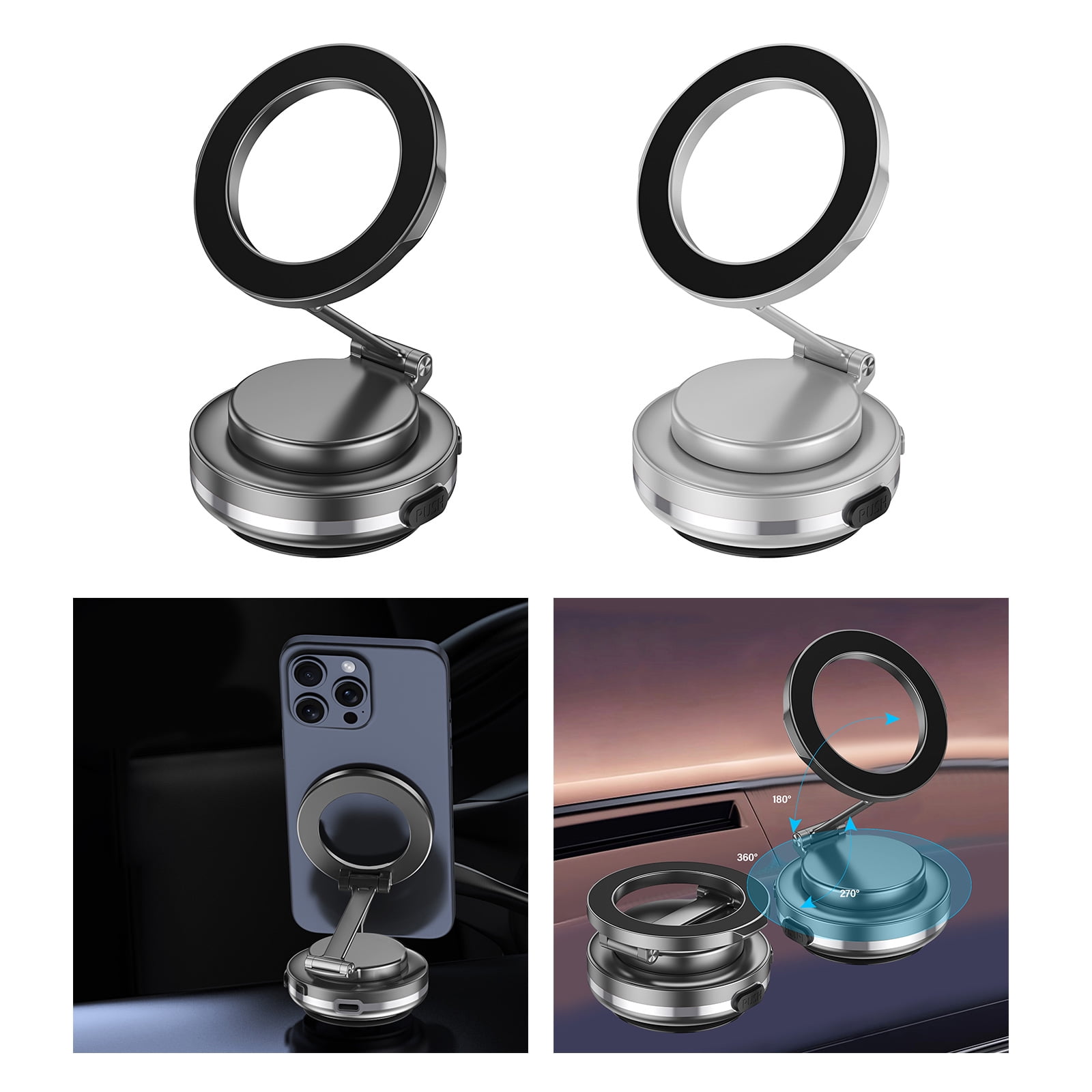 Adjustable Desk Flexible Phone Stand Bracket Support, 360 Degree Rotation with Electric Suction for Secure Grip