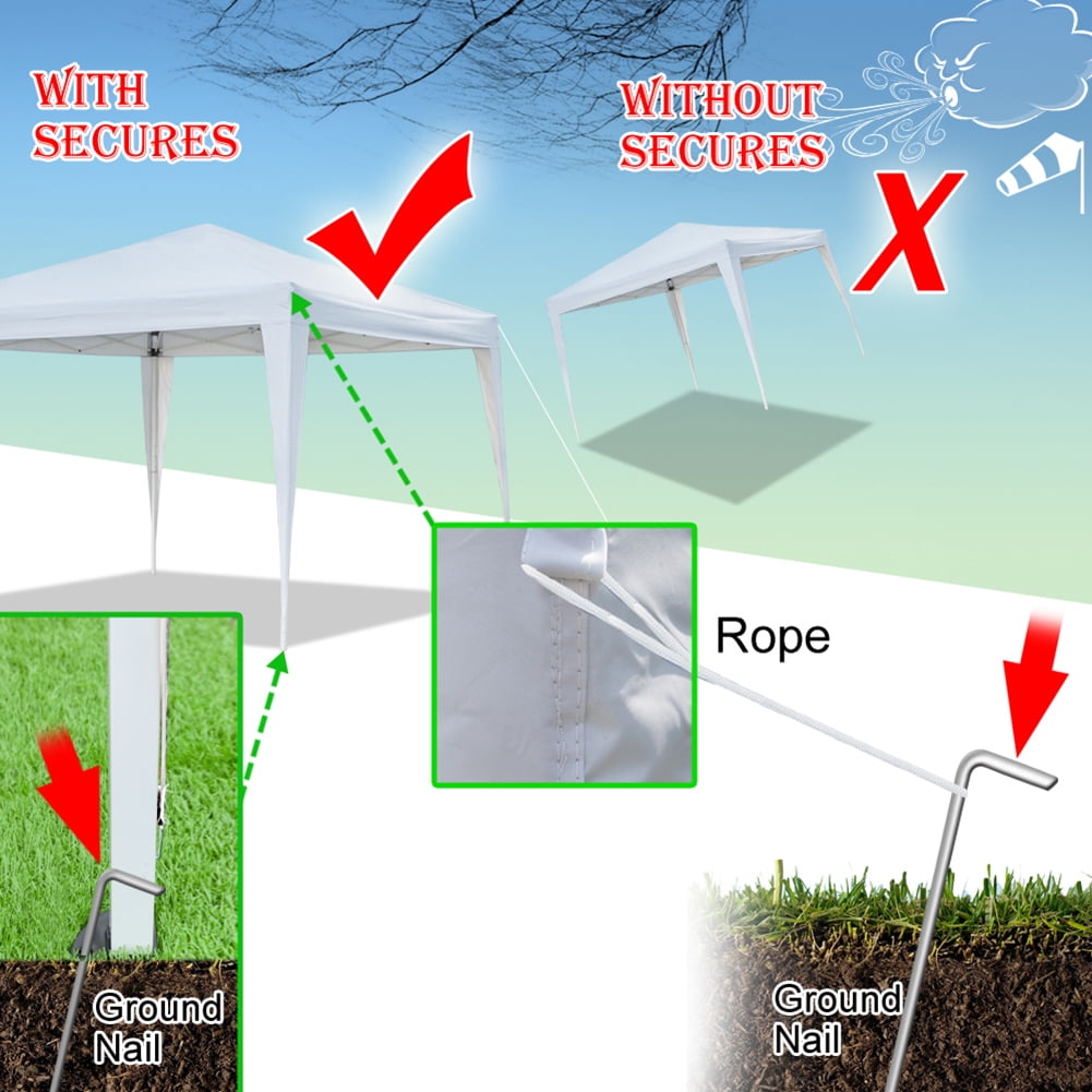 Aimee Lii 116"x116" Canopy Tent Awnings for Decks, Backyard Canopy Gazebo, Awnings for Patio Waterproof, Outdoor Patio Awnings for Party Camping BBQ Events, White Aimee Lii 116"x116" Canopy Tent Awnings for Decks, Backyard Canopy Gazebo, Awnings for Patio Waterproof, Outdoor Patio Awnings for Party Camping BBQ Events, White