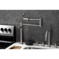 thumbnail image 2 of Kingston Brass KS4708DFL NuWave Deck Mount Pot Filler Faucet, Brushed Nickel, 2 of 8