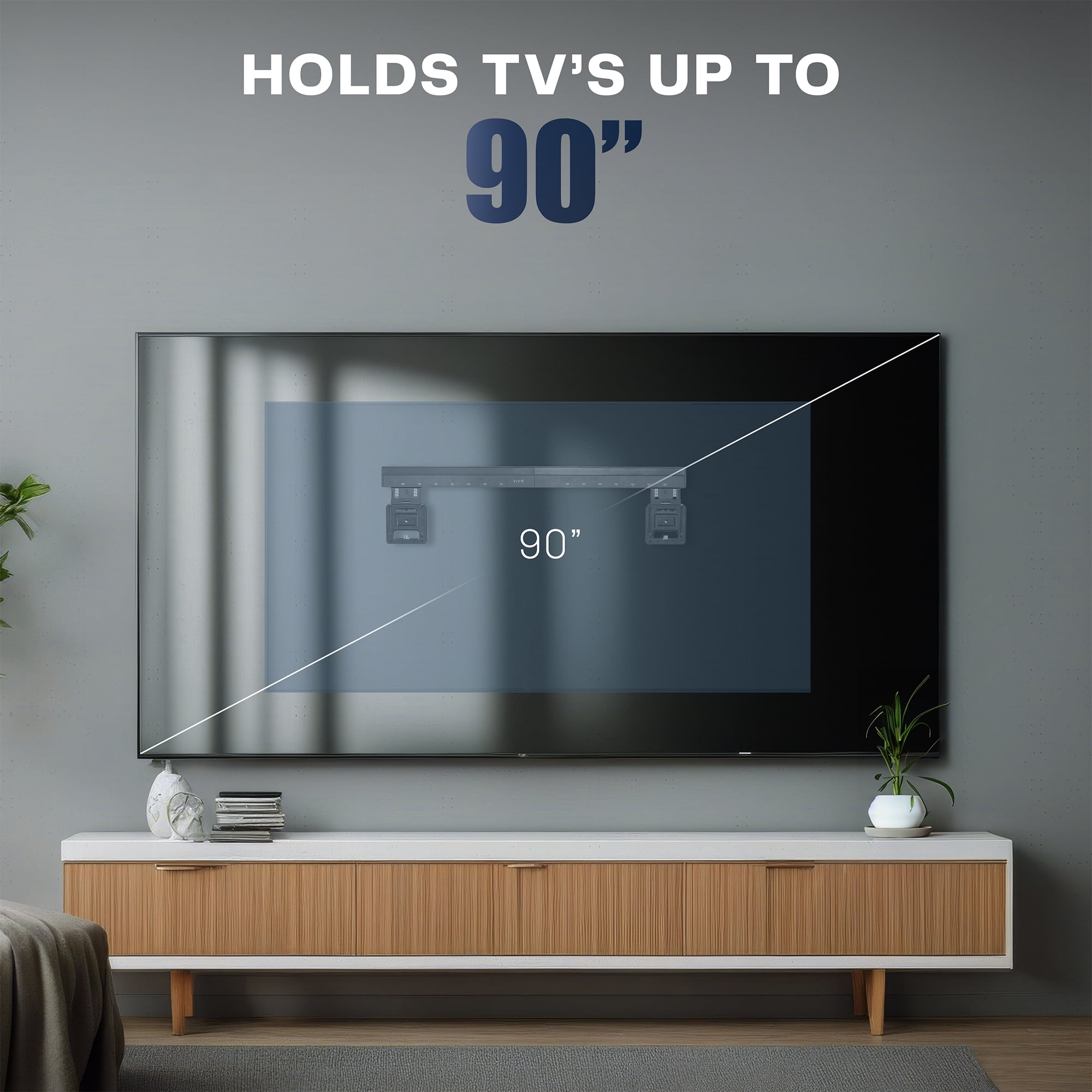 VIVO Universal Micro-Gap TV Wall Mount for up to 90 inch Screens