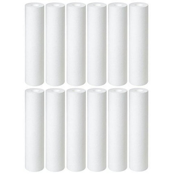 1 Micron 10" inch x 2.5" inch Sediment Filter 12 pack by CFS