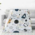 thumbnail image 1 of Balery Cartoon Planets Manta de Felpa Suave y Acogedora – Cobija de Franela Aterciopelada para Cama, Lavable y Cálida para Sofá, Mascotas, Transpirable-40"x30", 1 of 7
