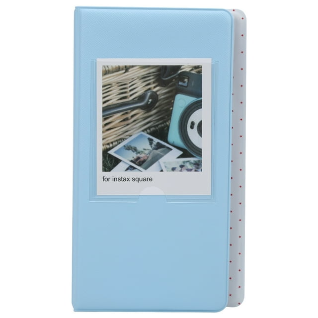Álbum de fotos universal de 64 bolsillos, soporte de PVC para tarjetas para cámaras SQ20/SQ10/SQ6/SP‑3, azul