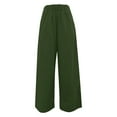 thumbnail image 6 of Women's Straight Leg Casual Pants with Elastic Waist and Pockets Comfortable Loose Fit Long Trousers for Everyday Wear, 6 of 7