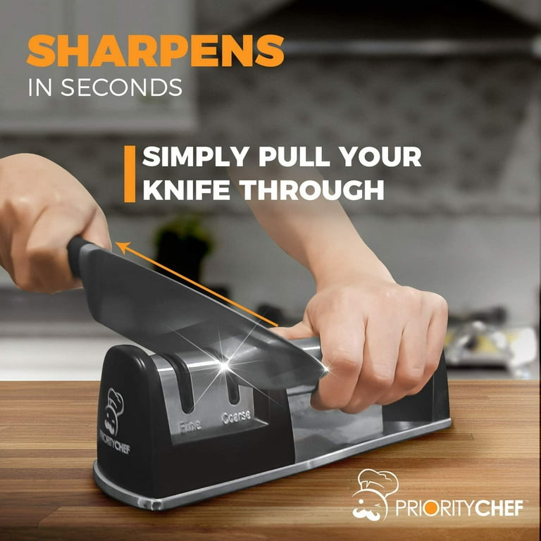 Senzu Sharpener Knife Sharpener 2 Stage Diamond Coated Wheel System Easy to  Use!