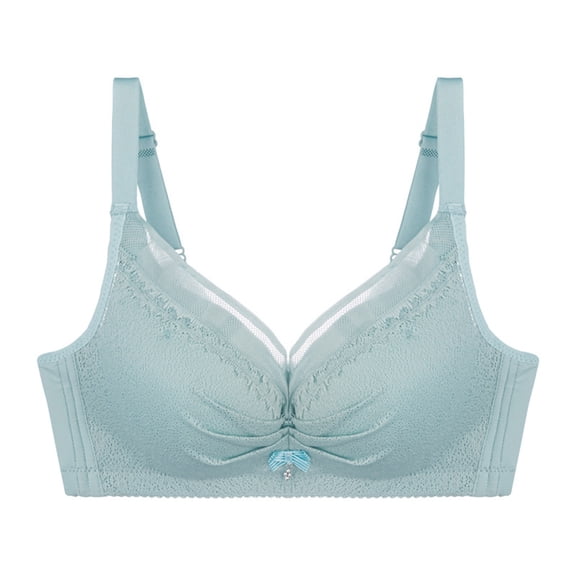 Bras for Women,Push Up Removable Padded Underwire Bra Comfortable Breathable Support,Sports Bras for Women,Blue,40