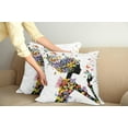 thumbnail image 3 of Ambesonne Colorful Throw Pillow Cover 2 Pack, Flowers with Butterfly, 16", Multicolor, 3 of 6