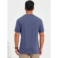 thumbnail image 3 of DARING DIVA Men's Chest Pocket Striped Print Crew Neck Short Sleeve T-Shirt XL Dark Blue, 3 of 7
