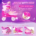 thumbnail image 2 of MammyGol Kids Roller Skates for Girls Boys Kids, Sizes Adjustable Fluorescent Quad Skates with Light up Wheels - Birthday Gift for Indoor Outdoor, 2 of 6