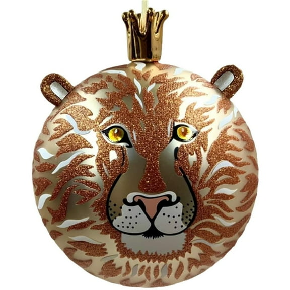 Hand-Blown Bauble Porcelain Lion Hanging Ornament