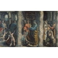 thumbnail image 2 of Raphael 24x17 White Modern Wood Framed Museum Art Print Titled - The Healing Of The Lame Man, 2 of 4