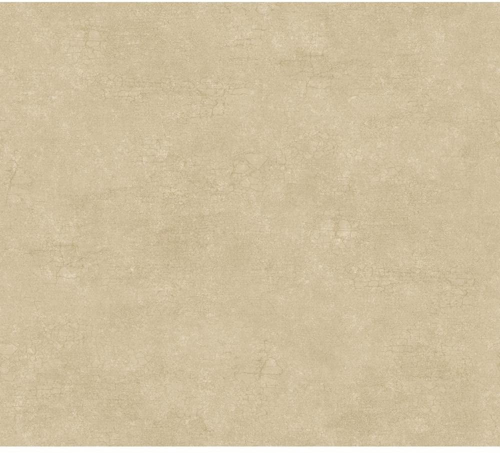 Tan York Wallcoverings GX8212SMP Passport Crackle Texture Wallpaper Memo Sample 8-Inch x 10-Inch Cream Leather Brown Gold