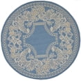 thumbnail image 2 of SAFAVIEH Courtyard Claire Rooster Indoor/Outdoor Area Rug, 6'7" x 6'7" Round, Blue/Natural, 2 of 10