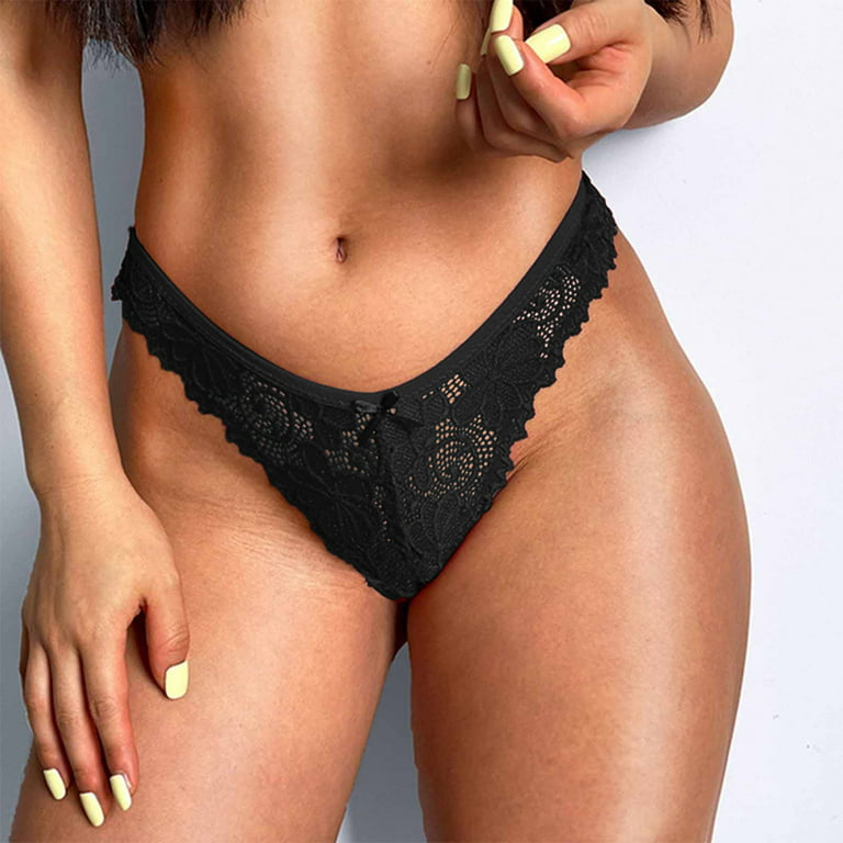 Sexy Comfy Women Sexy Lace Breathable Hollow Thong Low Waist