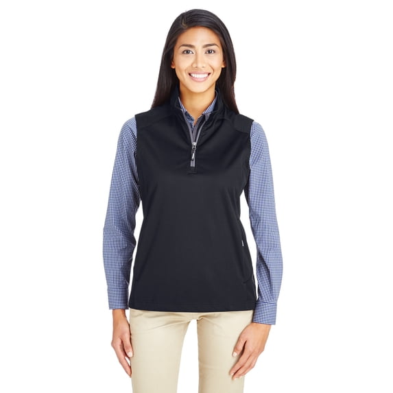 Ash City - Core 365 Ladies' Techno Lite Three-Layer Knit Tech-Shell Quarter-Zip Vest - CE709W