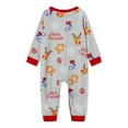 thumbnail image 6 of Elippeo Family Matching Christmas Pajamas, Baby Romper/Pet Clothes/Letter Snowflake Elk Print Long Sleeve Tops and Pants Sleepwear Set, 6 of 10