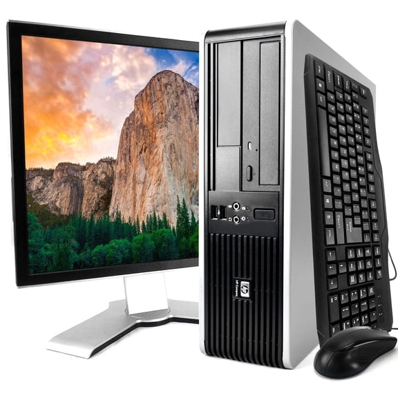 HP 7800 Elite Desktop Computer 19" LCD, Intel Core 2 Duo, 8GB, 2TB HD, DVD