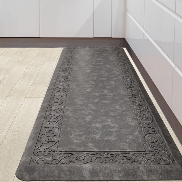 MeyJey Tapis de Sol Coussiné Anti-Fatigue Imperméable Antidérapant Tapis Coureur 20 Pouces x 60 Pouces Gris