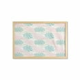 thumbnail image 1 of Blush Pink Wall Art with Frame, Tropical Pattern of Pastel Bicolour Monstera Leaves on Modern Stains, Printed Fabric Poster for Bathroom Living Room, 35" x 23", White and Multicolor, by Ambesonne, 1 of 2