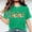 Green, variant on Happy Mother's Day Shirts Womens Shirts Women Mother's Day Gift Mom Flower Print Short Sleeve Round Neck T-shirt Pattern Top Black M