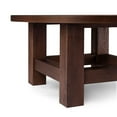 thumbnail image 4 of Maven Lane Marco Round Wooden Coffee Table Rustic Furniture, Aged Brown, 4 of 6