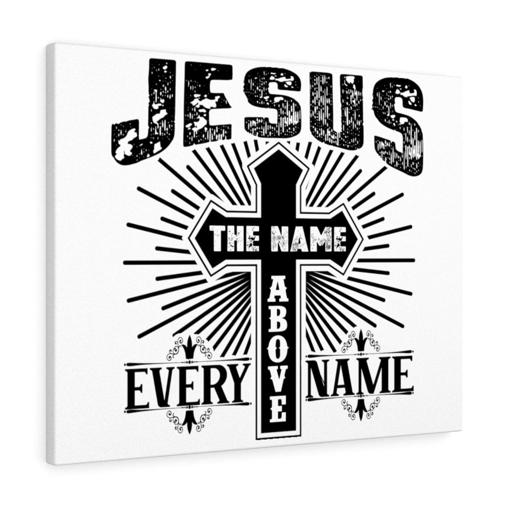 Scripture Canvas Jesus The Name Christian Wall Art Print Ready To Hang