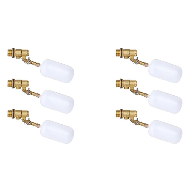 Válvula de Flotador de 1/2 Pulgada, Válvula de Flotador de Agua para Llenado Automático de de Válvula de Flotador de Estanque, para Tanques de Ganado, Acuarios (6 Piezas)