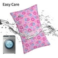 thumbnail image 6 of Pofeuu Pink Donuts Print Polyester Microfiber Plush Pillowcases, Super Soft and Cozy Pillow Case Covers with Envelop Closure（Pillow core not included）-16"x24", 6 of 6