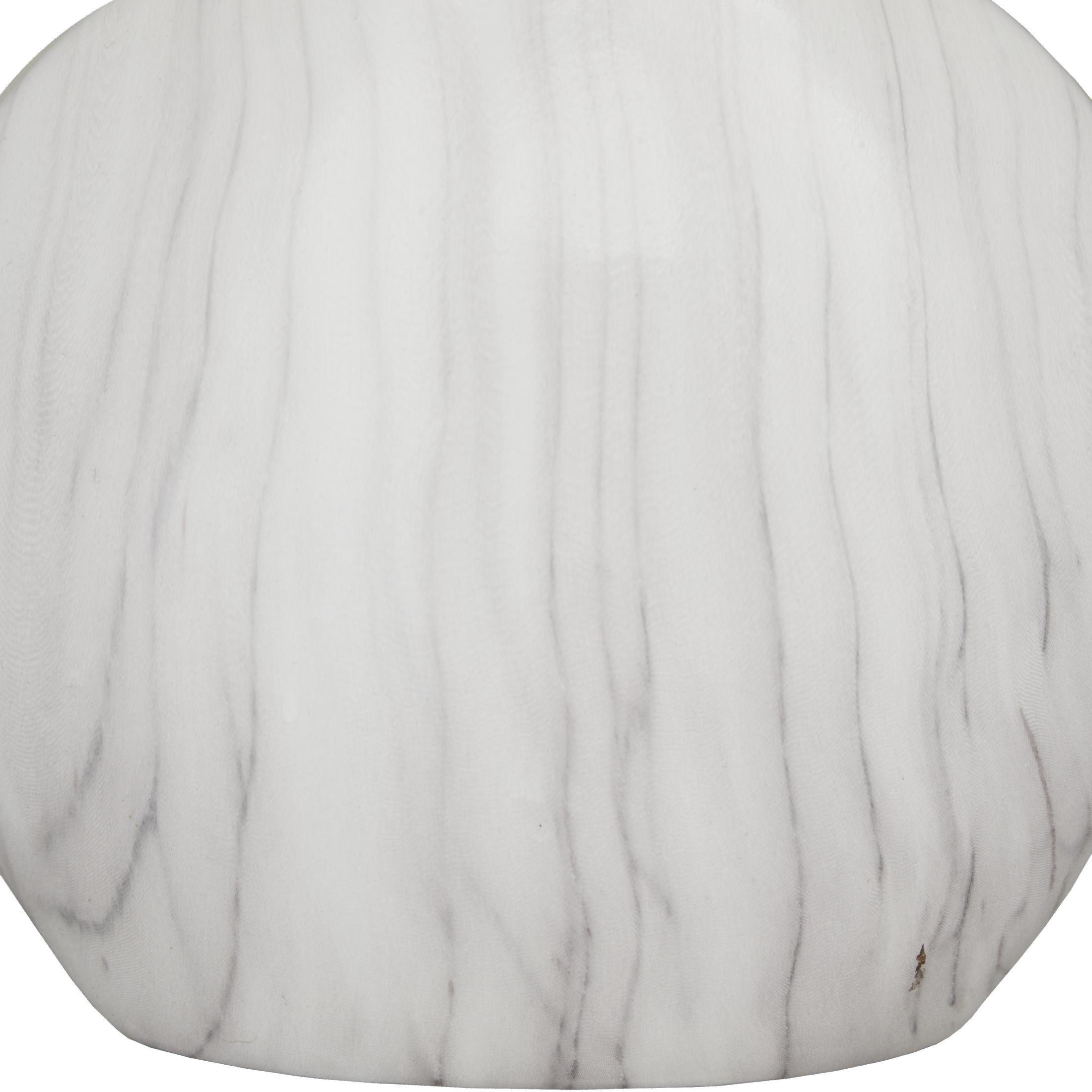 DecMode 9"W, 10"H Faux Marble Gray Ceramic Vase, Set of 3