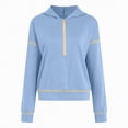 thumbnail image 4 of Godom Hoodies for Women Casual Long Sleeve Half Zip Pullover Lightweight Sweatshirts Tops Fall Fashion Outfits 2025, 4 of 6