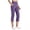 Purple, variant on CHUMUD Capri Leggings for Women Petite High Waisted Stretchy Leggings with Pockets Tummy Control Yoga Pants