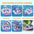 thumbnail image 4 of Mambobaby Float Add Tail No Flip Over Non-Inflatable Baby Swim Float Pearl Foam Solid Water Floats Smart Swim Trainer Infant Pool Float Swim Ring with Sun Canopy, 4 of 9