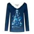 thumbnail image 4 of Elvqul Shirts for Women Blue Christmas Tops Cute Holiday Womens Shirts Long Sleeve, 4 of 4