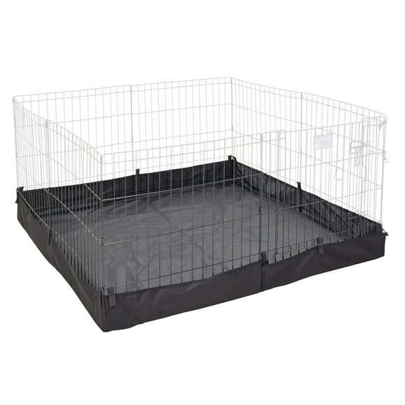 MidWest Homes for Pets Square Exercise Pen Fabric Mesh Bottom, 22.05&quot;L x 9.85&quot;W x 9.85&quot;H