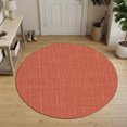 thumbnail image 3 of Round Area Rugs 5Ft, Terracotta Red Non-Slip Washable Circle Rugs Carpet, Rustic Farmhouse Solid Color Indoor Outdoor Rug Floor Mats Throw Runner for Bedroom Living Room Bathroom, 3 of 6