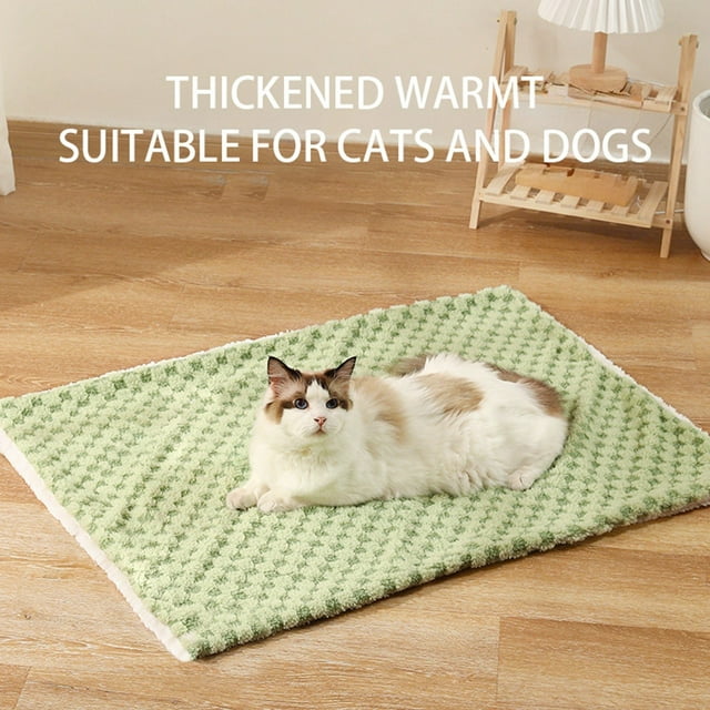 Couverture pour Animaux Réversible Douce, Chaude et Confortable, Tapis de Câlins avec Base pour Chiens et Chats