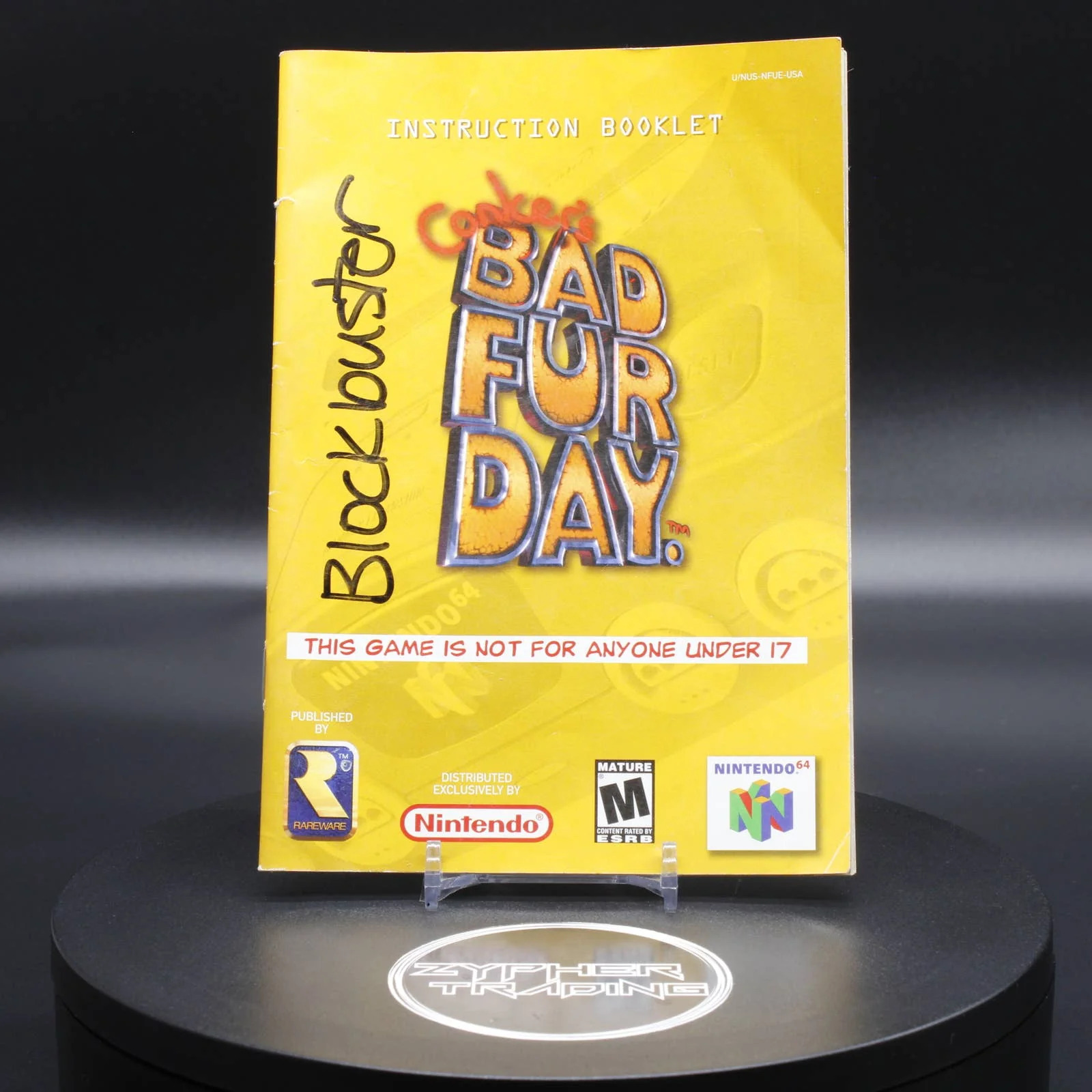 Conker's Bad Fur Day MANUAL ONLY Nintendo 64 N64