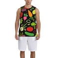 thumbnail image 4 of Easygdp Cartoon Vegetables Men's Mesh Basketball Jersey Quick Drying Sleeveless Shirts Fitted Muscle Tank Tops Sport Round Neck T-Shirt - 4X-Large, 4 of 9