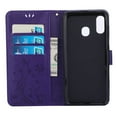 thumbnail image 3 of Samsung Galaxy A30 Wallet Case, Dteck Embossed Flower PU Leather Magnetic Flip Stand Case Cover [Built-in Card Slots][w/ Hand Strap] For Samsung Galaxy A30, Deep Purple, 3 of 4