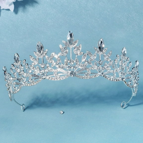 Supvox Bridal Tiara for Wedding Silver Alloy Elegant Decoration 1Pack