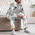 thumbnail image 7 of Honeii Cute Cartoon Sloth Pattern Mens Pajamas Set,2pcs Men's Lounge Long Sleeve Sleep Shirt and Pajama Bottoms Sleepwear Set,Mens Pjs Sets-Medium, 7 of 7