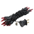 thumbnail image 3 of Novelty Lights Red 20 Light Incandescent Craft Mini Christmas String Lights Black Wire 8.5 feet, 3 of 4