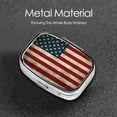 thumbnail image 5 of Retro Us America Flag Pill Box 2 Compartment Medicine Pill Case Portable Pill Box For Pocket Or Purse Pill Box Decorative Organizer, 5 of 5