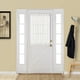 thumbnail image 1 of Elegante panel de cortina para puerta, paneles de gasa transparente con bolsillo para barra sólida, 54x40 pulgadas, para puertas francesas, ventanas con alzapaños, 1 panel, blanco, 1 of 5
