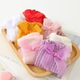 thumbnail image 4 of Aunavey Baby Girls Knee High Socks Infants Toddlers Hollow Bow Knit Socks Cotton Tube Ruffled Stockings, 4 of 5