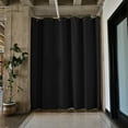thumbnail image 2 of RoomDividersNow Premium Heavyweight Tension Rod Room Divider Kit - Small, 9ft Tall x 2ft 4in - 4ft Wide (Midnight Black), 2 of 4