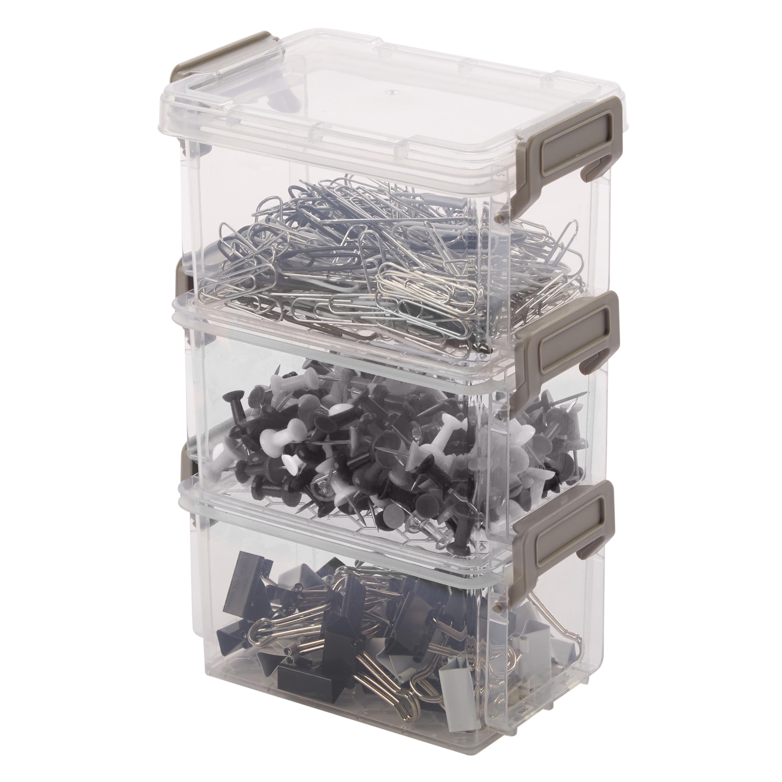 Simplify 4-Pack 12oz Stackable Storage Box Set with Lid