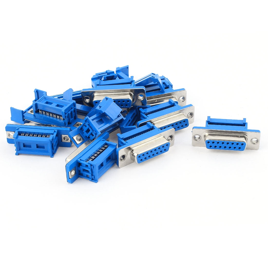 10pcs DSUB DB15 15 Pin Female IDC Crimp Adapter Connector for Flat