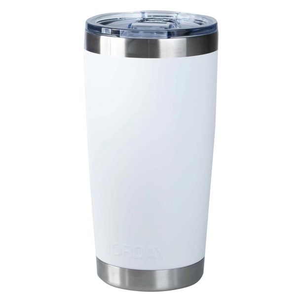 Vasos de Acero Inoxidable - Termo Tumbler | Vaso Térmico de 20oz - 600ml | Mantiene la Temperatura Entre 8 y 24 Horas - Bebidas Frías y Calientes | Tapa Antiderrame - Ideal para blanco 20oz - 600ml NORDAY 20TBLACK