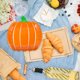 thumbnail image 5 of 25 uds platos de Halloween platos de postre de pastel de vajilla de papel desechable en forma de calabaza, 5 of 5